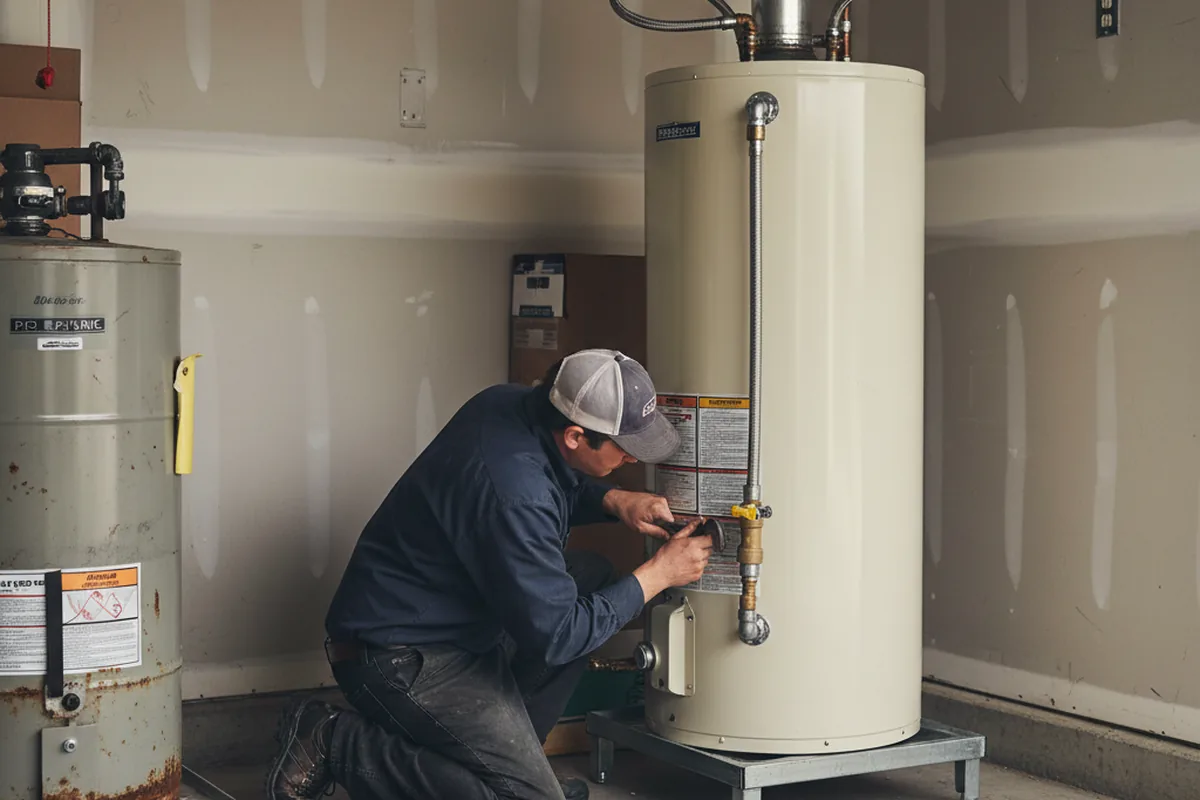 Water heater and shutoff valve replacement in Dawson
